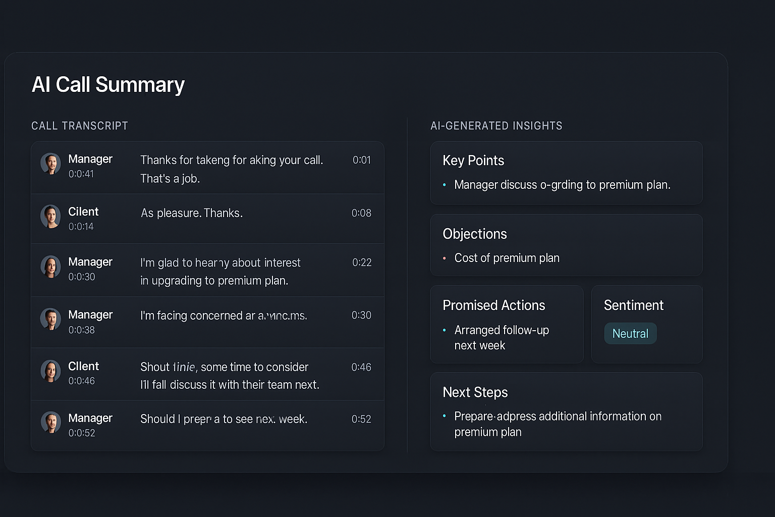 Мокап «Итоги звонков»